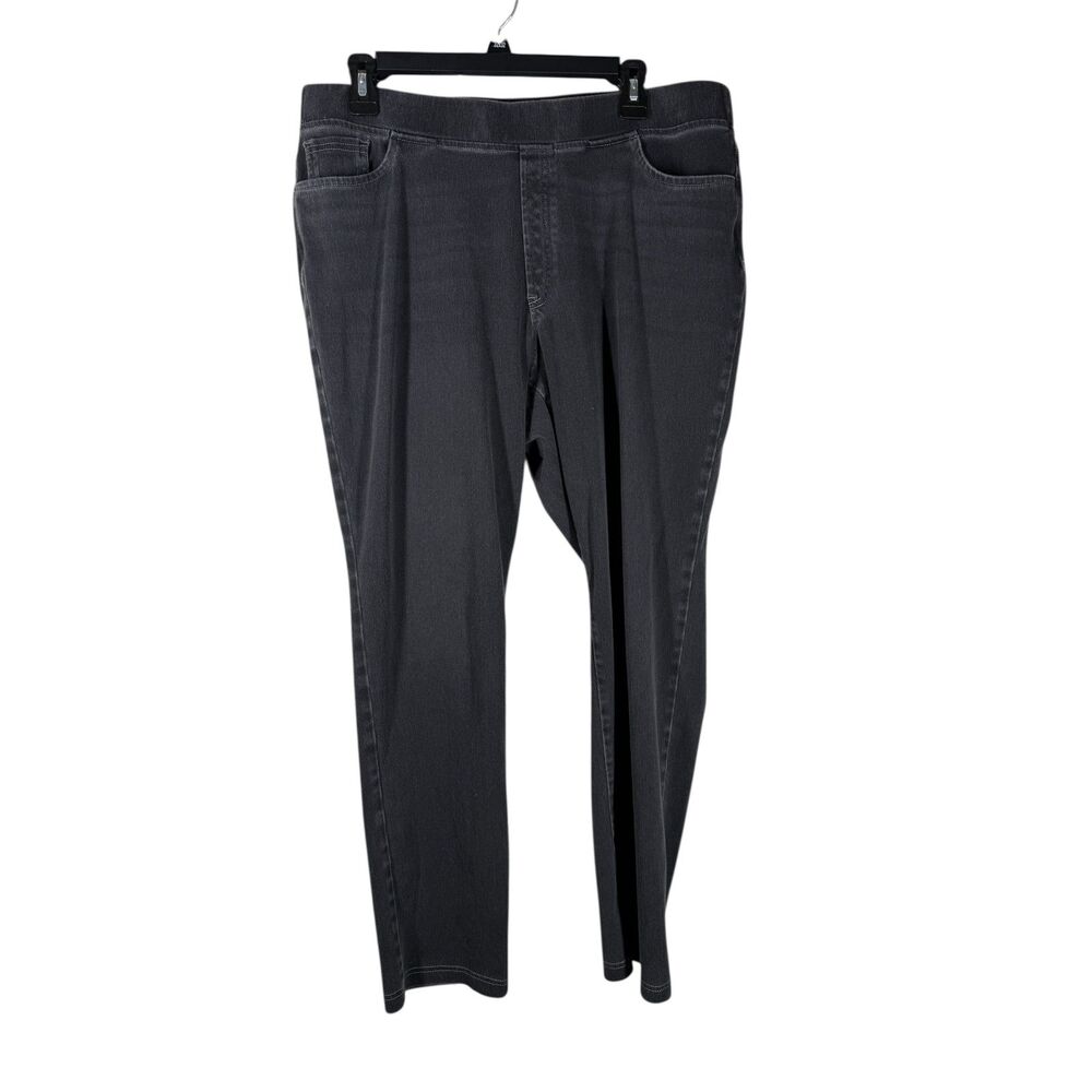 J Jill Purejill Womens Black Pull On Elastic Waist Pants Sz L Casual Stretch